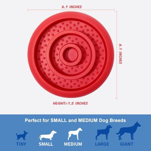 Slow Feeder Lick Mat for Dogs, Natural Rubber Dog Frozen Treat Toys - Image 4