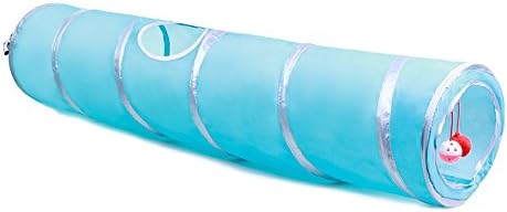 2 Way Cat Tunnel Pet Play Tube - Collapsible Tunnel for Small Pet/Cat/Kitty/Doggy/Rabbit (Blue) by Unknown