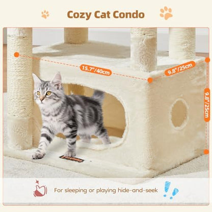 Taoqimiao Cat Tree, 38.5In Cat Tower for Indoor Cats, Suitable for Kittens - Image 3