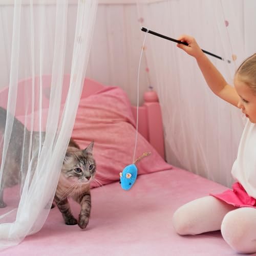 Mozeat Lens 8 Pack Toy Mice for Cats Cat Mice Toys Interactive Toy Cats Mouse Plush Cat Toys Catnip Toy Biting Toys for Cats Mouse Shaped Toy for Indoor Cats Realistic Design 8 Color - Image 6