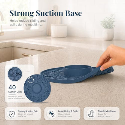 WorWoder 2-in-1 Lick Mat for Dogs, Built-in Slow Feeder Bowl - Image 5