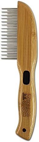 alcott Bamboo Groom Rotating Pin Comb with 31 Rounded Pins for Pets - Image 2