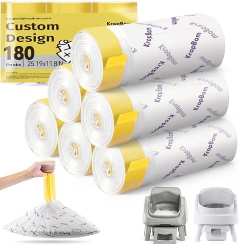 180 Count Cat Litter Box Bags Compatible with PetPivot AutoScooper 11/12 by KropBom