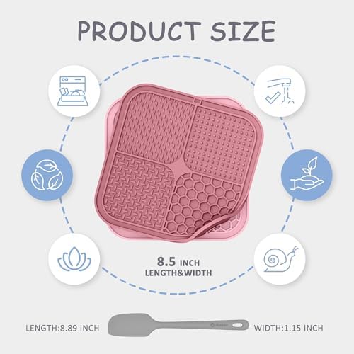 ChefAide 2 Pack Lick Mat for Dogs, Cats & Puppies with Suction Cups - Image 2