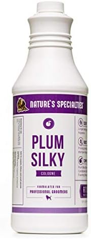Nature's Specialties Plum Silky Dog Cologne for Pets, Natural Choice for Professional Groomers, Ready to Use Perfume, Finishing Spray, Made in USA, 32 oz by NaturesSpecialties