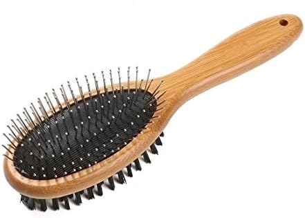 KylePet Dog Brush, Double Sided Pet Slicker Brush with Bamboo Handle for Dogs and Cats Long Hair Pets Grooming Comb for Removing Shedding, Tangles and Dead Undercoat by EASIER+LIFE+EASIER+WORK