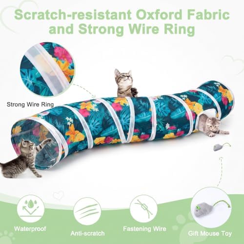 Glittme S-Shape Cat Tunnel, Foldable Cat Tunnels for Indoor Cats - Image 6