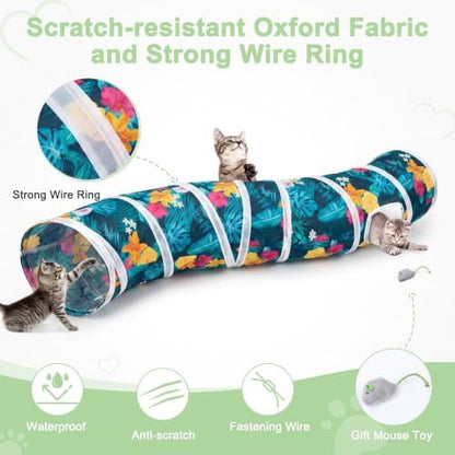 Glittme S-Shape Cat Tunnel, Foldable Cat Tunnels for Indoor Cats - Image 6