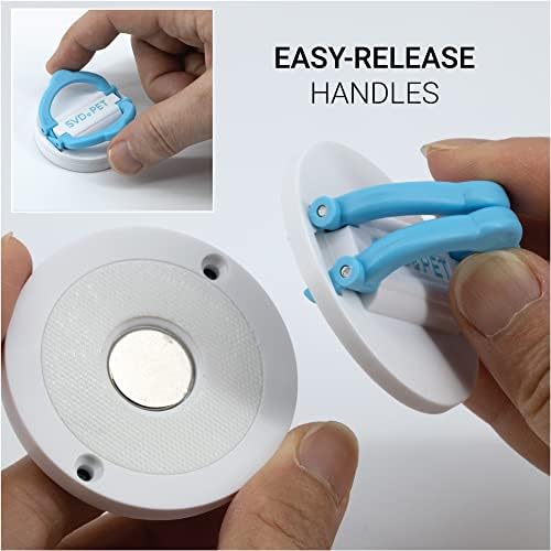 SVD.PET (2-Pack Pee Pad Magnetic Holder, Dog Potty Training Magnetic Holder, Strong Magnets with Easy-Lifted Handles, Perfect for Leg-Lifting Marking Dogs, Compatible with Any Size of Puppy Pee Pads - Image 3