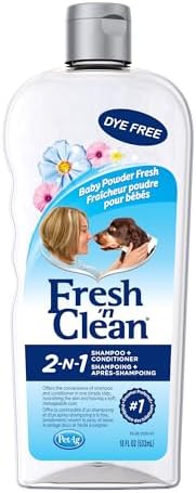 PetAg Fresh 'n Clean 2-in-1 Baby Powder Formula Conditioning Shampoo, 18-Ounce by PetAg