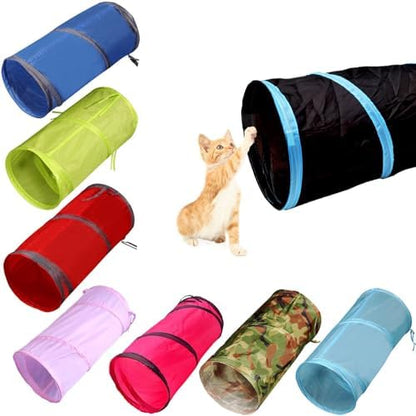 iCAGY Cat Tunnel for Indoor Small Cats Kittens Rabbits, Foldable Tube Toys - Image 7