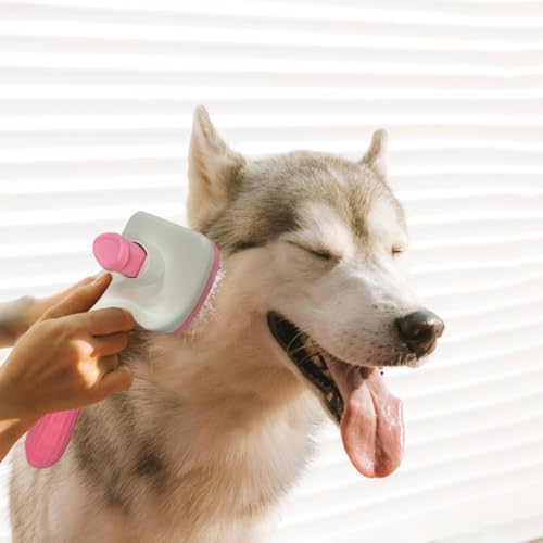 Pet Cleaning Deshedding Brush,Pet Hair Removal Brush for Shedding Massaging Grooming for Small Dogs,Cats,Rabbits(pink) - Image 2