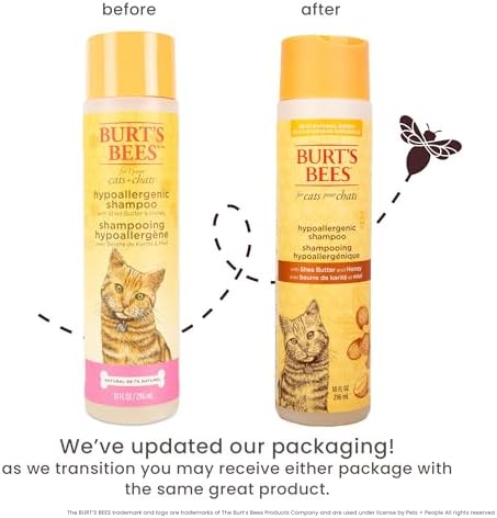 Burts Bees for Pets Hypoallergenic Cat Shampoo, Unscented, 10 Fl Oz, 2-Pk - Image 2
