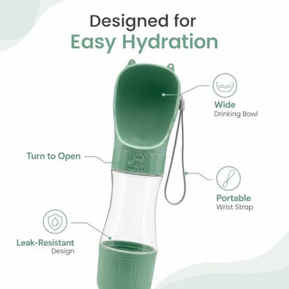 Portable Dog Water Bottle, Leak Proof Pet Water Dispenser for Walking, Travel, Hiking and Outdoor Use. Twist to Dispense Water. Twist Back to Lock in Spill proff. - Image 4