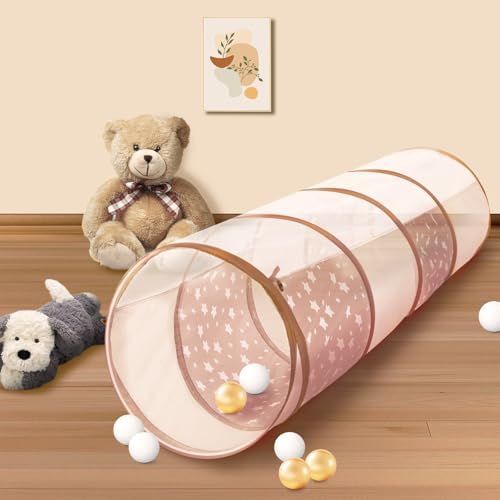 Kids Play Tunnel Toys for Toddlers 1-3, 69" x 18" Pop up Crawl Tunnel Tent for Boys and Girls, Play Tunnel for Kids to Crawl Through, Pordable Children or Dogs & Cats Indoor & Outdoor by Unknown
