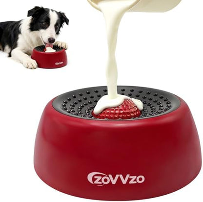 Rolling Ball Dog Lick Bowl, Slow Feeder Dog Bowls, Non-Slip Design by Unknown