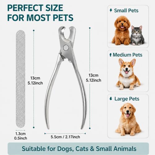 Heavy Duty Dog Nail Clippers for Large Dogs, Thick Nails, Full Metal, Sharp - Image 6