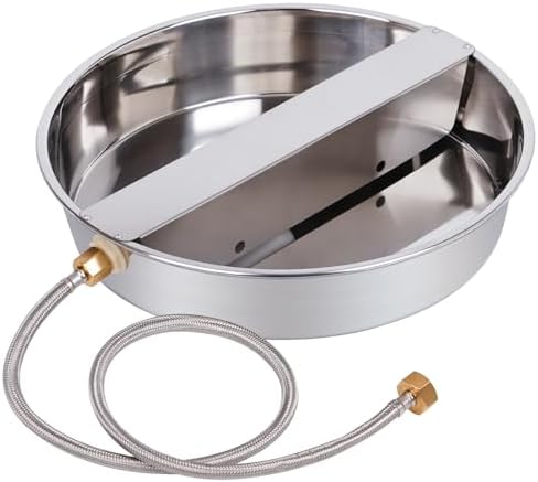 Automatic Dog Water Bowl Dispenser Large Breed Outdoor Stainless Steel Pet Waterer with Float Valve Auto Fill Dog Waterer for Large Dogs Cats Chicken Livestock by KHEARPSL