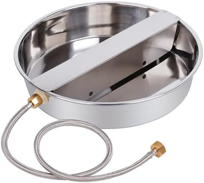 Automatic Dog Water Bowl Dispenser Large Breed Outdoor Stainless Steel Pet Waterer with Float Valve Auto Fill Dog Waterer for Large Dogs Cats Chicken Livestock by KHEARPSL