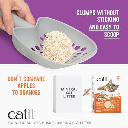 Catit Go Natural Pea Husk Clumping Cat Litter, 12.3 lb, Natural - Image 4
