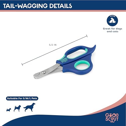 Good Scout Medium Pet Nail Clippers, Best Dog Nail Trimmers & Cat Nail Trimmers, Non-Slip Handle Canine Nail Clippers with Stainless Steel Strong Blades for Quick & Easy Nail Trimming, 5.5-Inch - Image 6