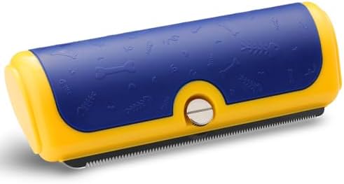 Dog Brush for Shedding, Short Hair, Blue and Yellow by PetPog