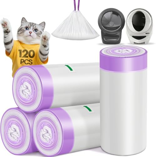 120PCS Automatic Cat Litter Box Waste Bags Compatible with Litter Robot 4/3 by Tolnetr