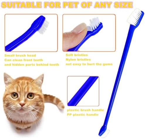 Dog Toothbrush Set of 8 – Dual Headed Dental Hygiene Brushes for Small to Large Dogs, Easy Teeth Cleaning & Dental Care,Dog Tooth Brushes for Small to Large Dogs, Cats, and Most Pets - Image 3