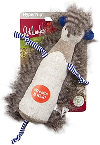 Petlinks HappyNip Kicker Meercat Plush Cat Toy, Contains Silvervine & Catnip - Blue/Tan, One Size - Image 4