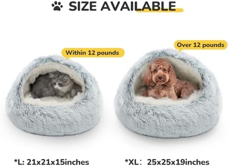 CATISM Cat Bed Hooded Cat Beds for Indoor Cats or Small Dogs - Image 6