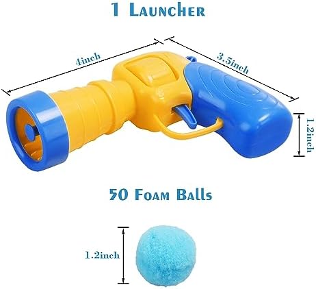 Mewlmart Interactive Cat Toys Cat Ball Launchers Enrichment Toys Pom Pom Balls50 Balls 1.2IN - Image 5