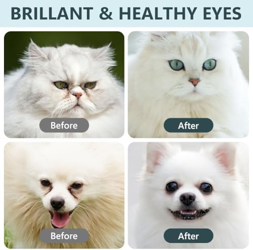 AOMIG Dog Eye Wipes for Discharge and Crust, Tear Stain Remover for Dogs, Gently Pet Wipes for Cats Eye Cleaner, Pet Wipers for Remove Eyes Debris Mucus Gunk, Puppy Ear Face Cleansing Pads 200ct - Image 4