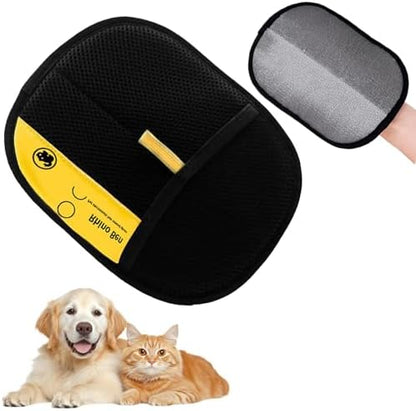 Electrostatic Pet Hair Removal Gloves | Effortless Deshedding for Dogs & Cats | Reusable & Machine Washable for Sofa, Car, Clothing & Beds (Black) by Unknown