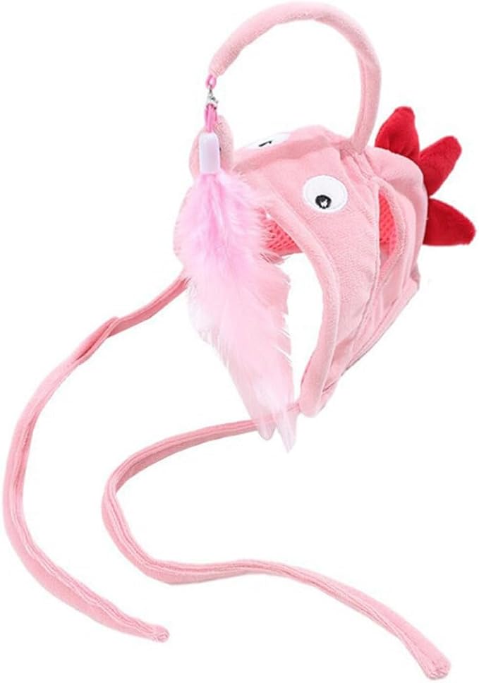 POPETPOP Cat Wand, Cat Wand Interactive Head Mounted Hats for Indoor Kitten or s