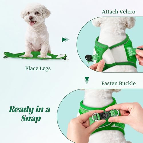 No Pull Dog Puppy Harness and Leash Set Reflective Mesh Vest XX-Small - Image 4
