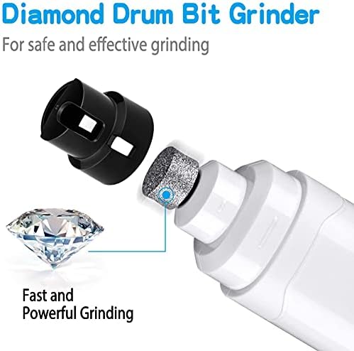 Casfuy Dog Nail Grinder Upgraded - Professional 2-Speed Whisper-Quiet Electric Pet Nail Trimmer Painless Paws Grooming & Smoothing for Small Medium Large Dogs & Cats (White) - Image 2