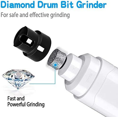 Casfuy Dog Nail Grinder Upgraded - Professional 2-Speed Whisper-Quiet Electric Pet Nail Trimmer Painless Paws Grooming & Smoothing for Small Medium Large Dogs & Cats (White) - Image 2