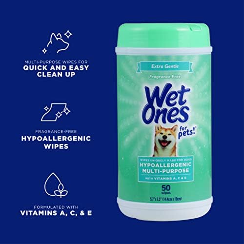 Wet Ones for Pets Hypoallergenic Dog Wipes, Fragrance-Free, 50 Count, 3-Pk - Image 2