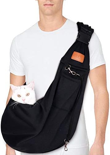 FDJASGY Small Dog Sling Cat Carrier Adjustable Strap Hands Free Reversible Pet Puppy Travel Bag Backpack for Outdoor Travel - Image 2
