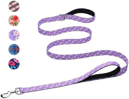 Hikiko 5FT Dog Leash Padded Double Handle with Designed Pattern by Hikiko
