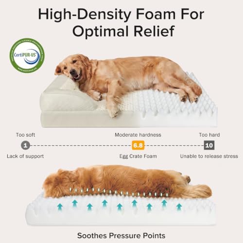 INVENHO Orthopedic Dog Beds Large Sized, XL Washable Dog Sofa with Egg-Crate Foam, Waterproof Lining and Non-Skid Bottom - Image 2