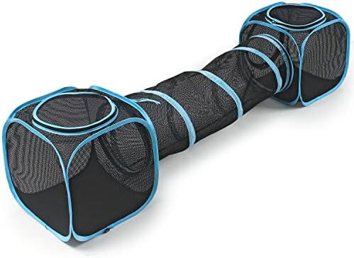 INTURN Cat Furniture Tent for Indoor and Outdoor Playpen Portable Cat Tunnels, Outdoor Kennel (2 Cube + Tunnel) by Unknown