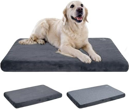 EMPSIGN Dog Bed Mat Crate Pad Mattress, Ultra Soft Pet Kennel, Grey, XXL by EMPSIGN