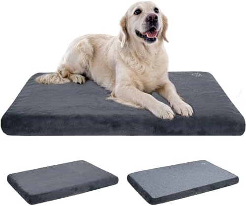 EMPSIGN Dog Bed Mat Crate Pad Mattress, Ultra Soft Pet Kennel, Grey, XXL by EMPSIGN