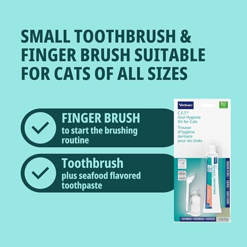 C.E.T. Oral Hygiene Kit for Cats, Seafood flavor Toothpaste with Toothbrush - Image 5