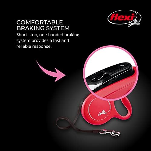 FLEXI® Classic Cord Retractable Dog Leash, Medium, 16 ft - Red - Image 5