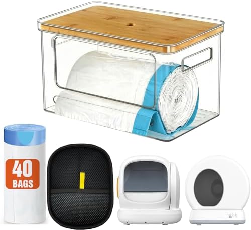 Cat Litter Box Liners with Bag Dispenser Compatible with MeoWant-SCO1 SCO2 by MAKEITPRO