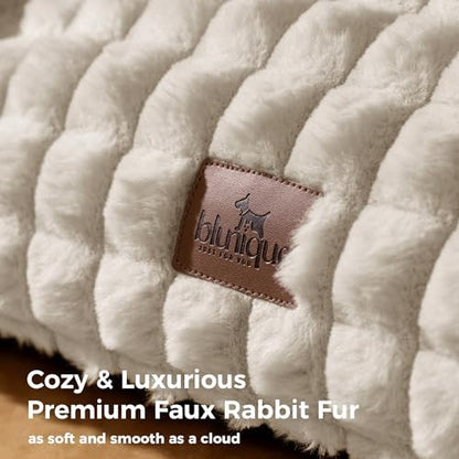 Cat Couch Bed with Fluffy Faux Rabbit Fur for Indoor Cats, 36 Inch - Image 2