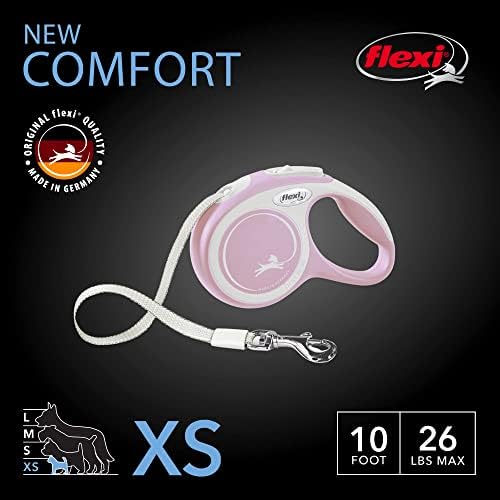 FLEXI® Comfort Tape Retractable Dog Leash, Small, 10 ft - Pink/Rose - Image 2