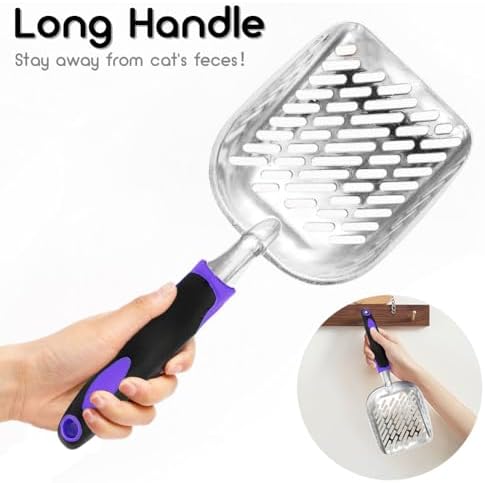 Cat Litter Scoop-Metal Litter Scooper-Kitty Metal Scooper-Long Handle - Image 4